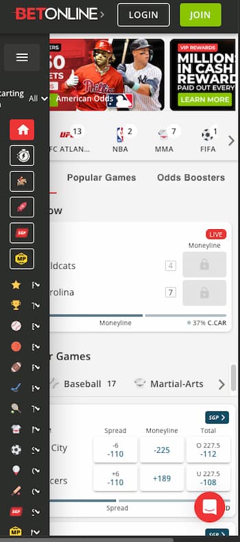 Inside look at BetOnline — a trusted name among the best betting apps.